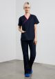 Ladies Contrast Crossover Scrubs Top 2